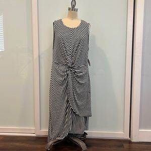 Soma dress XL. Black and white stripes. Double lined. Sleeveless stretch